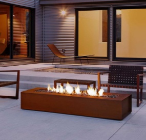 Corten Steel Gas Fire Pit